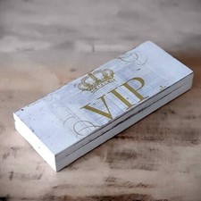 Vintage Holz-Federkästchen Federmäppchen Federmappe Griffelkasten Handarbeit