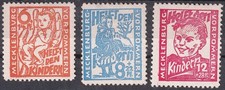 Briefmarken Sowj. Besatzungszone , Mi 26-28, postfrisch mit Falz, komplett