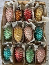 Weihnachtskugeln Lauscha Alt Zapfen Christbaumkugeln Christbaumschmuck Glas