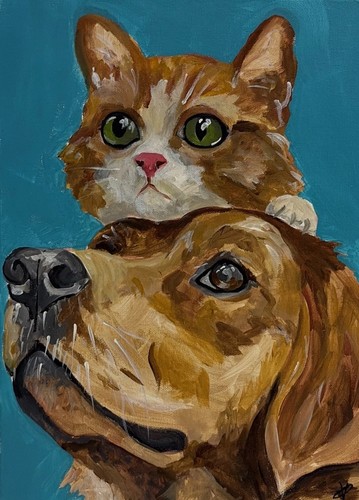 Original gemälde 30x40cm hund - original,