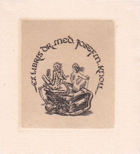 Exlibris bookplate radierung - exlibris,