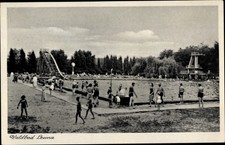 Leuna der saale waldbad - ak, saale,