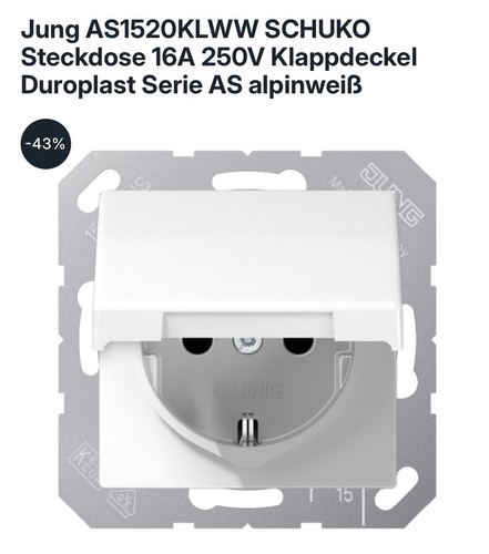 Jung as1520klww schuko - jung,