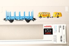 Märklin H0 48709  Rungenwagen blau Surf  Jahreswagen 2009  in OVP  (276642) #77#