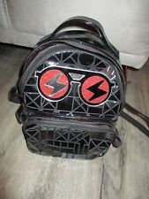 Rucksack Tasche Schwarz Lacktasche