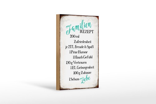 Holzschild spruch 12x18 - holzschild, cm