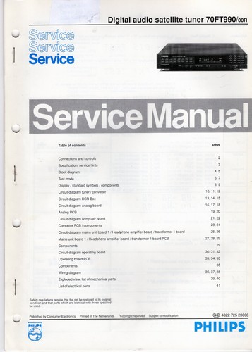 Service manual philips digital - manual,