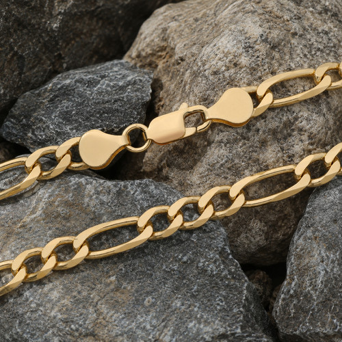 Gold figarokette auf - 18,