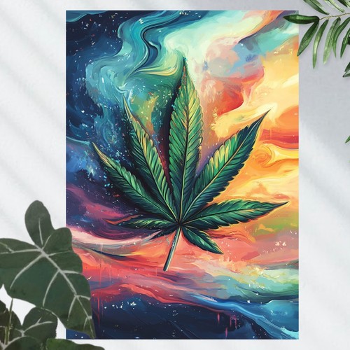 Cannabis blatt poster schöne - poster,