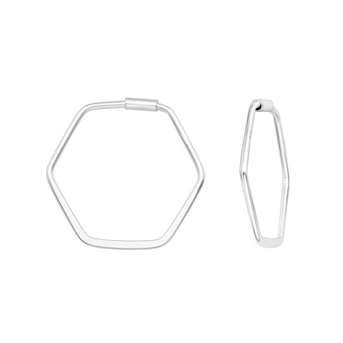 Creolen hexagon 22mm ohrringe - 22mm,