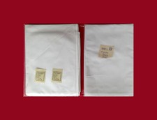 2 x 2 Bettlaken (weiss) Original DDR (1973 und 1981)  aus Omas Wäscheschrank Neu