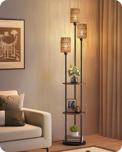Rattan stehlampe wohnzimmer - rattan,