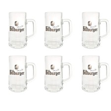 6x Bitburger Bierkrug Glas