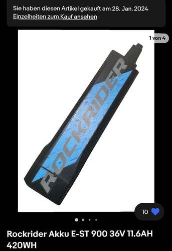 Rockrider akku 420 - 420, wh