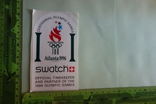 Alter Aufkleber Sport Wettkampf CENTENNIAL OLYMPIC GAMES 1996 Atlanta SWATCH