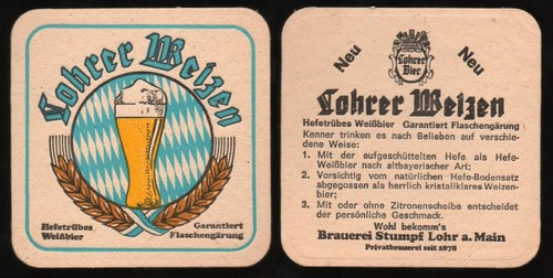 Alter bierdeckel stumpf lohr - stumpf,