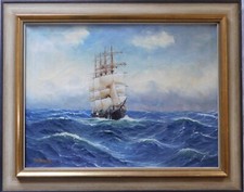 ÖLGEMÄLDE " VIERMASTBARK AUF