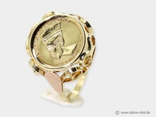 Toller 585er Gold Münz-Ring "Nofretete" (2275)