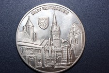 Medaille 50 Jahre Volkswagen AG Werk Braunschweig VW Auto Kirche Wappen ca 40mm