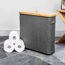 Aufbewahrungskorb Toilettenpapier Aufbewahrung Aufbewahrungsbox mit Bambusdeckel