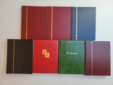 7 leere Briefmarken-Einsteckalben