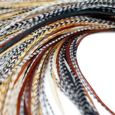 25 Rohfederhaar-Extensions