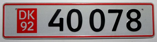 Nummernschild europa dänemark - europa,