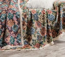 Luxus Tischdecke Gobelinstoff Tischdecke Blumenmuster Jacquard Brokat 1,3x1,8m