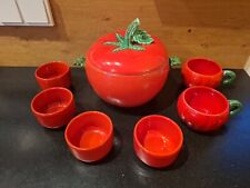 Alter Suppentopf, Tomatentopf, Topf +6 Becher, Bowle, Retro, Zell am Harmesbach