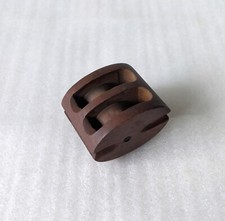 Stoppblock Schiffsblock Talje Umlenkrolle 8 cm aus Holz 2-scheibig #20