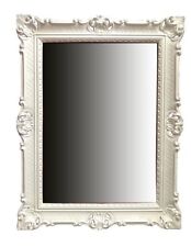 WANDSPIEGEL WEIß ANTIK BAROCK ROKOKO 90x70cm WANDDEKO EINGANGSSPIEGEL REPRO