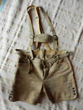 Trachtenlederhose kurz hellbraun mit Gürtel und Hosenträger Gr. 58/ 29 /XXL