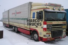 LKW Foto DAF 95 XF Planensattelzug cream Lohmann+Rauscher, Verbandstoffe #d2kx