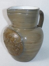 alte Biedermeier Bier Kanne Schank Krug Pottheim & Sohn Karlsbad Böhmen 3L antik