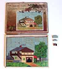 Carl Brandt jr. Goessnitz, Legespiel 1910, Landschafts Mosaik, Landscape Mosaic