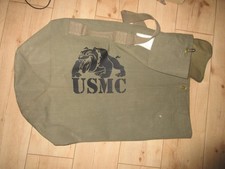 USMC Bulldogge Denim Seesack Canvas Duffle Bag US Navy Army Marines Vietnam #4