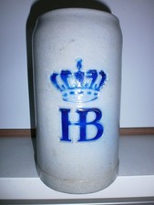 Alter Bierkrug, 1 Ltr Maßkrug Sammelkrug Steinkrug Hofbräuhaus München