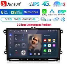 Carplay 6+128G Android13 Autoradio GPS FM Für VW GOLF 5 6 EOS POLO Touran Passat