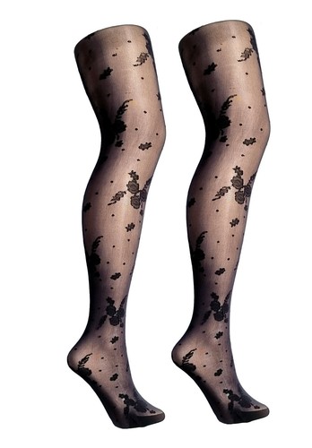 Strumpfhose mit rosenmuster - strumpfhose,