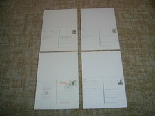 DDR,BRD,Postkarte m. Antwort,Ganzsachen,4 Stück,postfrisch,gestempelt											