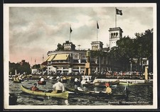 Ansichtskarte Hamburg, Kanus am Uhlenhorster Fährhaus 1932 