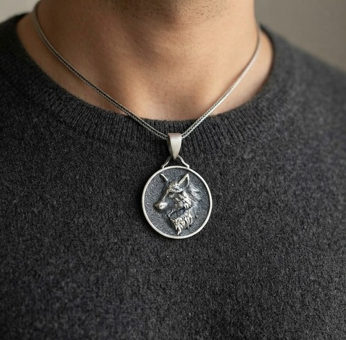 Silber wolf kette wolfs - wolf,