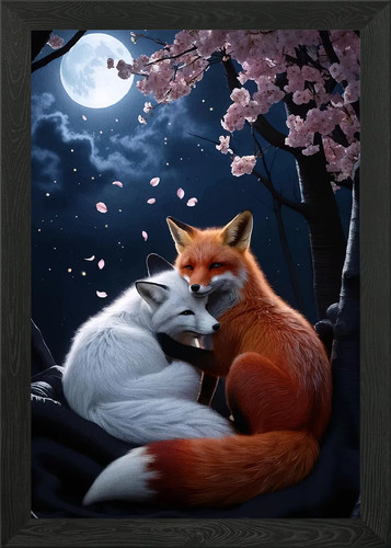 Gerahmtes wandbild fuchs - gerahmtes,