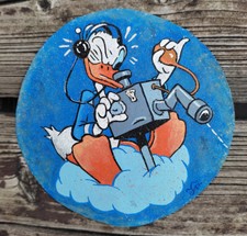 Handgemalter Patch aus Leder