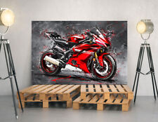 ACRYLGLAS WANDBILD YAMAHA R6 ABSTRAKT KUNSTDRUCK BILDER POSTER MOTORRAD PLAKAT