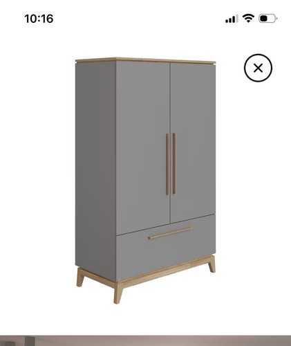 Kleiderschrank paidi grau 2m - kleiderschrank,,