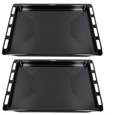 2 Stück Backblech emailliert 46,5x37,8 cm kompatibel mit Bosch Siemens Backofen