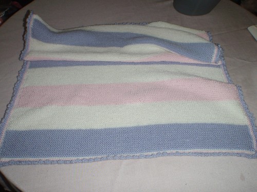 Babydecke handarbeit rosa - babydecke,