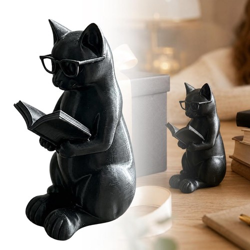 Bücherwurm katzenfigur aus - bücherwurm,