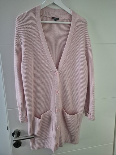 Strickjacke lang 42 rosa - , gr.